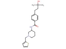 4-(3-hydroxy-3-methylbutyl)-N-[1-(2-thienylmethyl)-3-piperidinyl]benzamide
