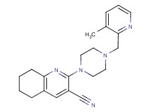 2-{4-[(3-methyl-2-pyridinyl)methyl]-1-piperazinyl}-5,6,7,8-tetrahydro-3-quinolinecarbonitrile