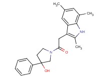 3-phenyl-1-[(2,5,7-trimethyl-1H-indol-3-yl)acetyl]-3-pyrrolidinol
