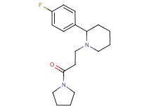 2-(4-fluorophenyl)-1-[3-oxo-3-(1-pyrrolidinyl)propyl]piperidine