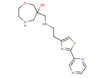 6-[({2-[2-(2-pyrazinyl)-1,3-thiazol-4-yl]ethyl}amino)methyl]-1,4-oxazepan-6-ol dihydrochloride