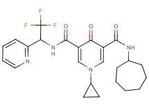 N-cycloheptyl-1-cyclopropyl-4-oxo-N'-[2,2,2-trifluoro-1-(2-pyridinyl)ethyl]-1,4-dihydro-3,5-pyridinedicarboxamide