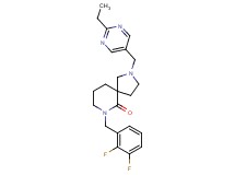 7-(2,3-difluorobenzyl)-2-[(2-ethyl-5-pyrimidinyl)methyl]-2,7-diazaspiro[4.5]decan-6-one