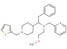 (2-methoxyethyl){2-phenyl-1-[1-(2-thienylmethyl)-4-piperidinyl]ethyl}(2-pyridinylmethyl)amine