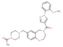 7-[(4-acetyl-1-piperazinyl)methyl]-4-{[1-(2-methoxyphenyl)-1H-pyrazol-4-yl]carbonyl}-2,3,4,5-tetrahydro-1,4-benzoxazepine