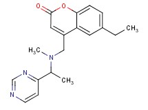 6-ethyl-4-{[methyl(1-pyrimidin-4-ylethyl)amino]methyl}-2H-chromen-2-one