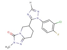 6-[1-(3-chloro-4-fluorophenyl)-1H-1,2,4-triazol-5-yl]-2-methyl-5,6,7,8-tetrahydro[1,2,4]triazolo[4,3-a]pyridin-3(2H)-one