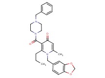 1-(1,3-benzodioxol-5-ylmethyl)-3-[(4-benzyl-1-piperazinyl)carbonyl]-6-methyl-2-propyl-4(1H)-pyridinone