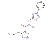 N-methyl-N-[(3-phenyl-1,2,4-oxadiazol-5-yl)methyl]-3-propyl-1H-pyrazole-4-carboxamide
