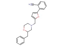 2-{5-[(2-benzyl-4-morpholinyl)methyl]-2-furyl}benzonitrile
