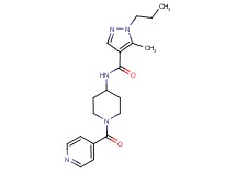 N-(1-isonicotinoyl-4-piperidinyl)-5-methyl-1-propyl-1H-pyrazole-4-carboxamide