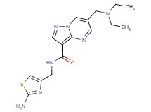 N-[(2-amino-1,3-thiazol-4-yl)methyl]-6-[(diethylamino)methyl]pyrazolo[1,5-a]pyrimidine-3-carboxamide