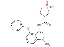 N-[1-methyl-4-(pyridin-3-yloxy)-1H-indazol-3-yl]tetrahydrothiophene-3-carboxamide 1,1-dioxide