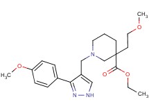 ethyl 3-(2-methoxyethyl)-1-{[3-(4-methoxyphenyl)-1H-pyrazol-4-yl]methyl}-3-piperidinecarboxylate