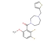 1-(2,3-difluoro-6-methoxybenzoyl)-4-(2-thienylmethyl)-1,4-diazepane