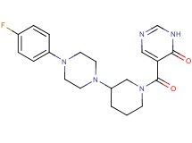 5-({3-[4-(4-fluorophenyl)-1-piperazinyl]-1-piperidinyl}carbonyl)-4(3H)-pyrimidinone