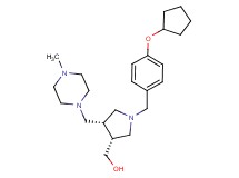 {(3R*,4S*)-1-[4-(cyclopentyloxy)benzyl]-4-[(4-methylpiperazin-1-yl)methyl]pyrrolidin-3-yl}methanol