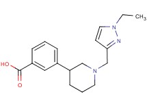3-{1-[(1-ethyl-1H-pyrazol-3-yl)methyl]piperidin-3-yl}benzoic acid