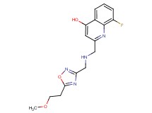 8-fluoro-2-[({[5-(2-methoxyethyl)-1,2,4-oxadiazol-3-yl]methyl}amino)methyl]quinolin-4-ol