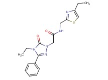 2-(4-ethyl-5-oxo-3-phenyl-4,5-dihydro-1H-1,2,4-triazol-1-yl)-N-[(4-ethyl-1,3-thiazol-2-yl)methyl]acetamide