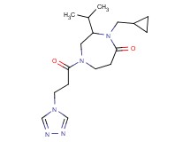 4-(cyclopropylmethyl)-3-isopropyl-1-[3-(4H-1,2,4-triazol-4-yl)propanoyl]-1,4-diazepan-5-one