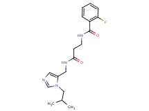 2-fluoro-N-(3-{[(1-isobutyl-1H-imidazol-5-yl)methyl]amino}-3-oxopropyl)benzamide