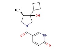 5-{[(3R*,4R*)-3-cyclobutyl-3-hydroxy-4-methyl-1-pyrrolidinyl]carbonyl}-2(1H)-pyridinone