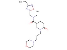 N-ethyl-N-[(3-ethyl-1,2,4-oxadiazol-5-yl)methyl]-1-[3-(4-morpholinyl)propyl]-6-oxo-3-piperidinecarboxamide