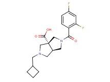 (3aR*,6aR*)-2-(cyclobutylmethyl)-5-(2,4-difluorobenzoyl)hexahydropyrrolo[3,4-c]pyrrole-3a(1H)-carboxylic acid