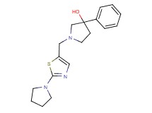 3-phenyl-1-[(2-pyrrolidin-1-yl-1,3-thiazol-5-yl)methyl]pyrrolidin-3-ol