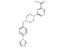 6-{4-[4-(1H-imidazol-1-yl)benzyl]piperazin-1-yl}pyrazine-2-carboxamide