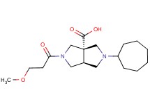 (3aS*,6aS*)-2-cycloheptyl-5-(3-methoxypropanoyl)hexahydropyrrolo[3,4-c]pyrrole-3a(1H)-carboxylic acid