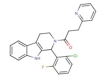 1-(2-chloro-6-fluorophenyl)-2-[3-(2-pyridinyl)propanoyl]-2,3,4,9-tetrahydro-1H-beta-carboline