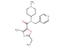 2-ethyl-4-methyl-N-(1-methyl-4-piperidinyl)-N-(4-pyridinylmethyl)-1,3-oxazole-5-carboxamide