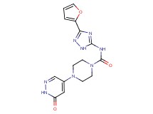 N-[3-(2-furyl)-1H-1,2,4-triazol-5-yl]-4-(6-oxo-1,6-dihydropyridazin-4-yl)piperazine-1-carboxamide