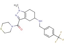 1-methyl-3-(4-thiomorpholinylcarbonyl)-N-[4-(trifluoromethyl)benzyl]-4,5,6,7-tetrahydro-1H-indazol-5-amine