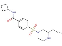 N-cyclobutyl-4-[(3-ethyl-1-piperazinyl)sulfonyl]benzamide