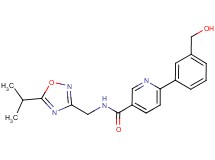 6-[3-(hydroxymethyl)phenyl]-N-[(5-isopropyl-1,2,4-oxadiazol-3-yl)methyl]nicotinamide