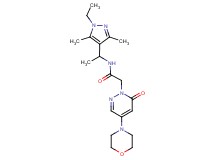 N-[1-(1-ethyl-3,5-dimethyl-1H-pyrazol-4-yl)ethyl]-2-[4-(4-morpholinyl)-6-oxo-1(6H)-pyridazinyl]acetamide