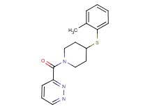 3-({4-[(2-methylphenyl)thio]-1-piperidinyl}carbonyl)pyridazine