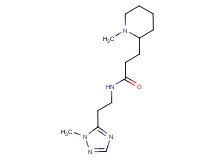 3-(1-methyl-2-piperidinyl)-N-[2-(1-methyl-1H-1,2,4-triazol-5-yl)ethyl]propanamide