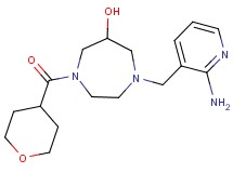 1-[(2-aminopyridin-3-yl)methyl]-4-(tetrahydro-2H-pyran-4-ylcarbonyl)-1,4-diazepan-6-ol