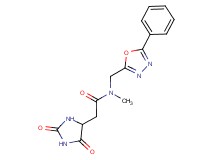 2-(2,5-dioxoimidazolidin-4-yl)-N-methyl-N-[(5-phenyl-1,3,4-oxadiazol-2-yl)methyl]acetamide