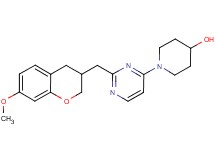 1-{2-[(7-methoxy-3,4-dihydro-2H-chromen-3-yl)methyl]pyrimidin-4-yl}piperidin-4-ol