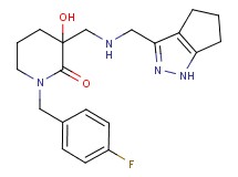 1-(4-fluorobenzyl)-3-hydroxy-3-{[(1,4,5,6-tetrahydrocyclopenta[c]pyrazol-3-ylmethyl)amino]methyl}-2-piperidinone