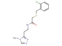 2-[(2-chlorobenzyl)thio]-N-[2-(4-methyl-4H-1,2,4-triazol-3-yl)ethyl]acetamide