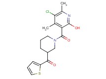 {1-[(5-chloro-2-hydroxy-4,6-dimethyl-3-pyridinyl)carbonyl]-3-piperidinyl}(2-thienyl)methanone