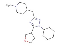 4-{[1-cyclohexyl-5-(tetrahydrofuran-3-yl)-1H-1,2,4-triazol-3-yl]methyl}-1-methylpiperidine