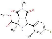methyl (1R*,3S*,3aR*,6aS*)-3-(4-fluoro-2-methylphenyl)-1,5-dimethyl-4,6-dioxooctahydropyrrolo[3,4-c]pyrrole-1-carboxylate