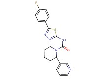 N-[5-(4-fluorophenyl)-1,3,4-thiadiazol-2-yl]-2-(3-pyridinyl)-1-piperidinecarboxamide trifluoroacetate